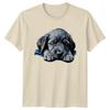 Sleeping Puppy Dog Animals Mens T-Shirt Womens Tee Graphic Unisex Top