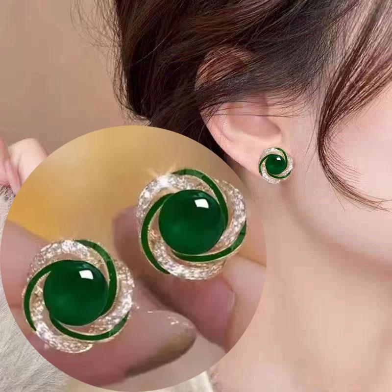 925 Silver Needle Korean Fashion Pearl Stud Earrings For Women Jewelry 2026 Trending New Vintage French Women's Crystal Earrings