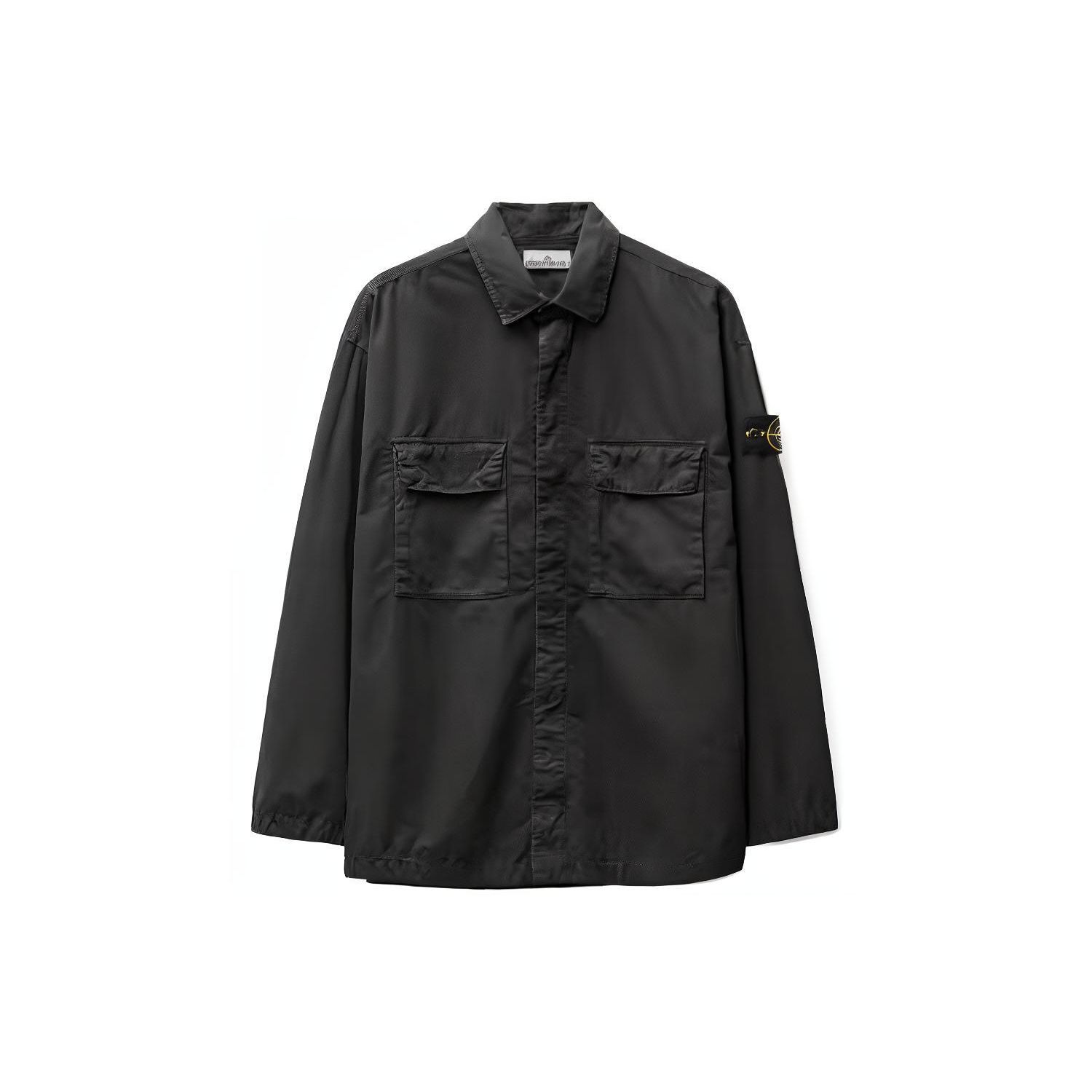 

Stone Island Ss23 Double Pocket Single-Breasted Solid Color Collar Jacket Men Jacket Charcoal-Gray 7815115WN-V0165 L