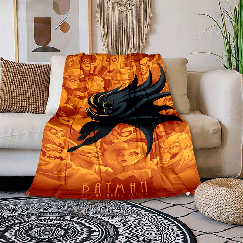 1pc Batman: The Animated Series Cartoon Blanket,Portable Throw for Travel & Camping, All Season Cozy Blanket,Ideal Gift