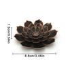 1Pcalloy Incense Burner Stick Holder Buddhism Lotus Line Incense Plate Sandalwood Coil Base Temples Yoga Studios Home Decoration