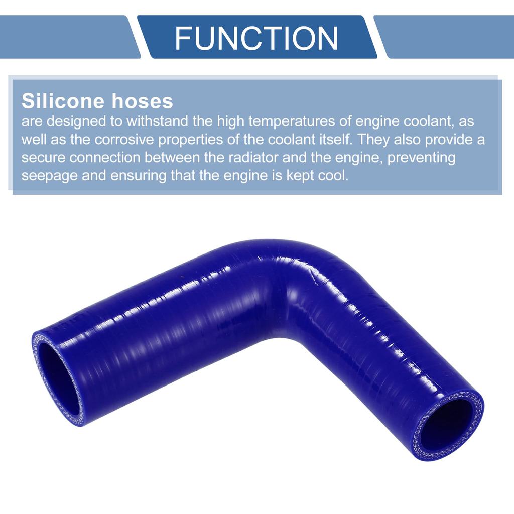 X AUTOHAUX 1 styck Innerdiameter 25-32mm Längd 102mm 90 Grader Blå Silikonslang
