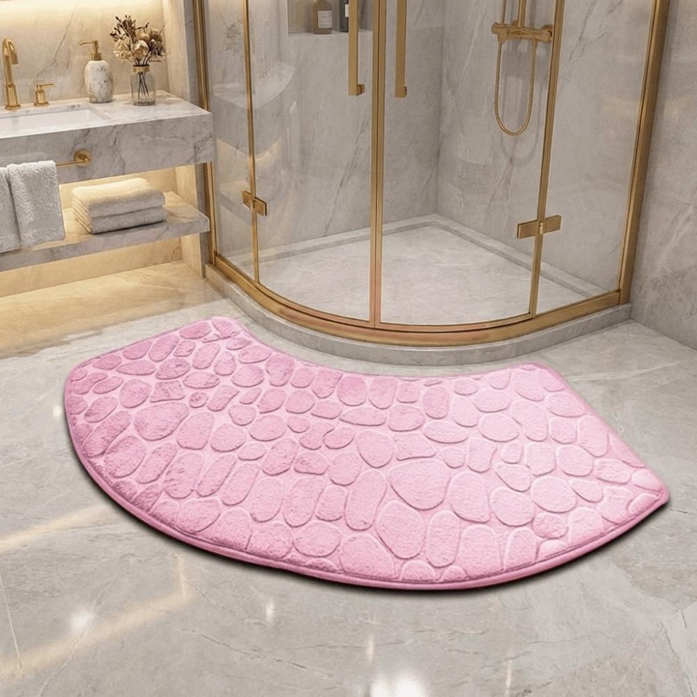 Thickened Cobblestone Bathroom Floor Mat Dirt-resistant Absorbent Floor Mat  for Toilet