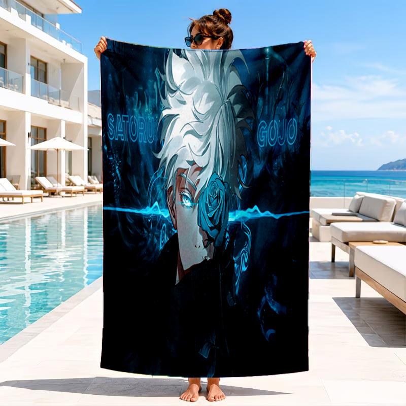 Jujutsu Curse Battle Beach Towel, Microfiber Beach Towel, Perfect For Pool, Beach, Travel, Home Decor Beach Party Fan gifts