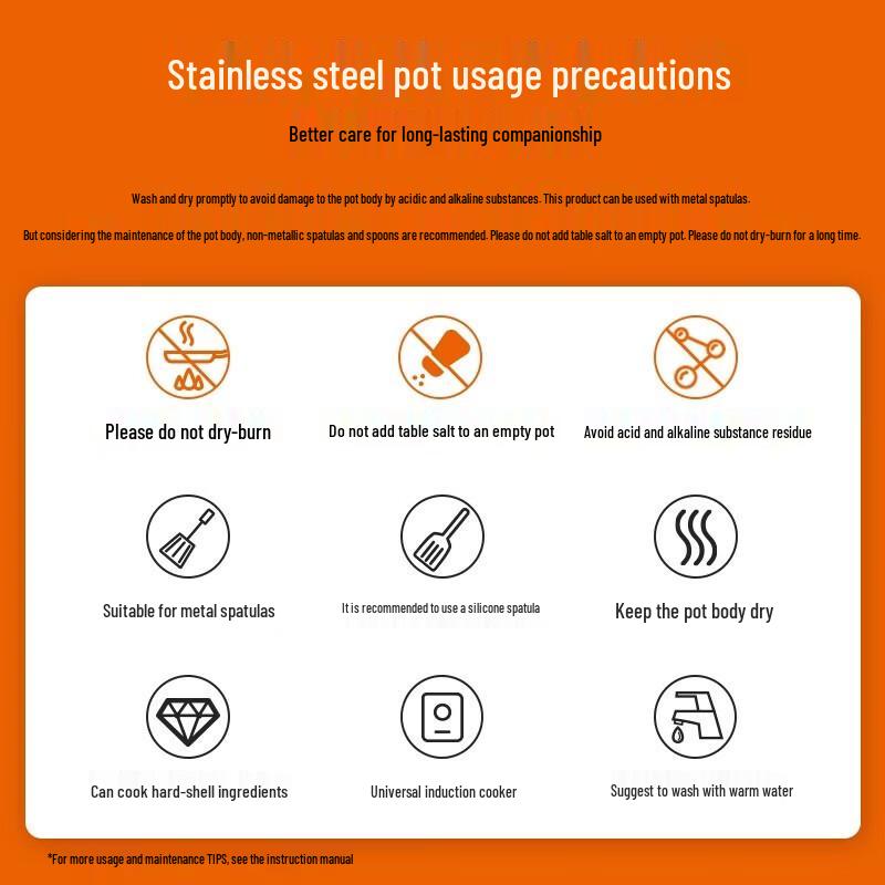 Supor 20cm 304 Stainless Steel Soup Pot