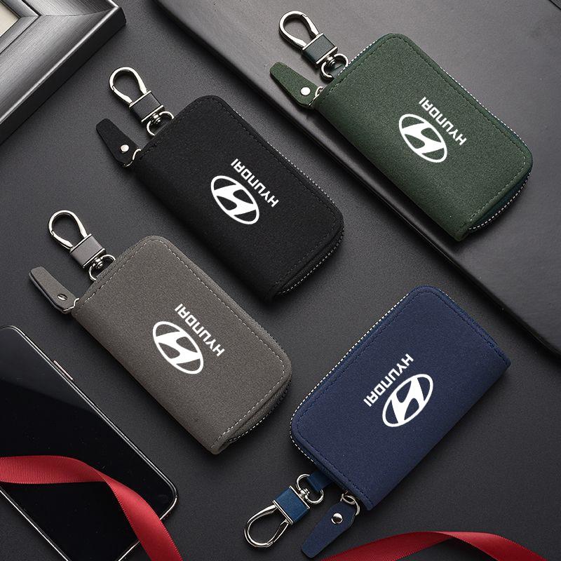RFID-Blockierender Autoschlüssel Signalblocker Tasche Mehrfarbig Diebstahlsicherer Reißverschluss Schlüsseltasche Für Hyundai I10 I20 I30 Tucson Accent jh9