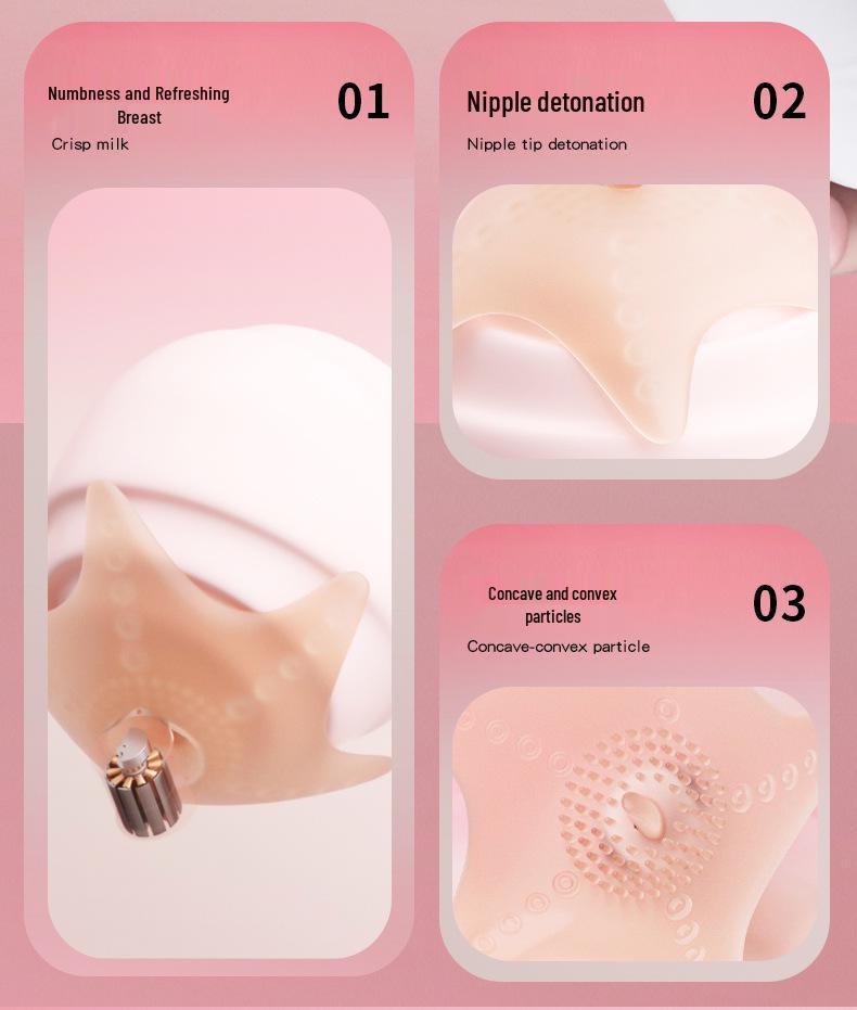Vibrating Remote-Controlled Nipple Massager with Multi-Frequency and Rotating Features
