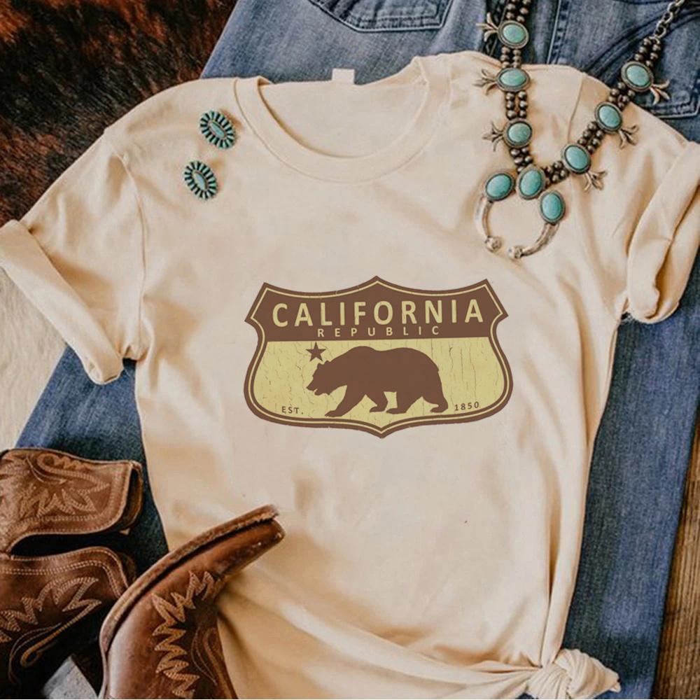 

Женская футболка California японский топ женский y2k 2000-е смешная одежда S