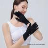 Sunscreen gloves for women, ice silk, summer UV protection, outdoor thin design, cycling, driving, anti slip