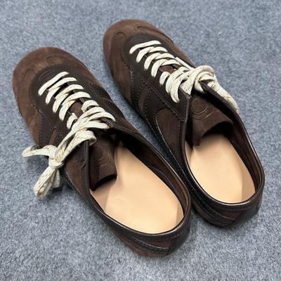 Tenisky Kožené Forrest Gump Boty Dámské Ležérní Vysoká kvalita Retro Šněrovací Německé Tréninkové Ploché Boty Dámské