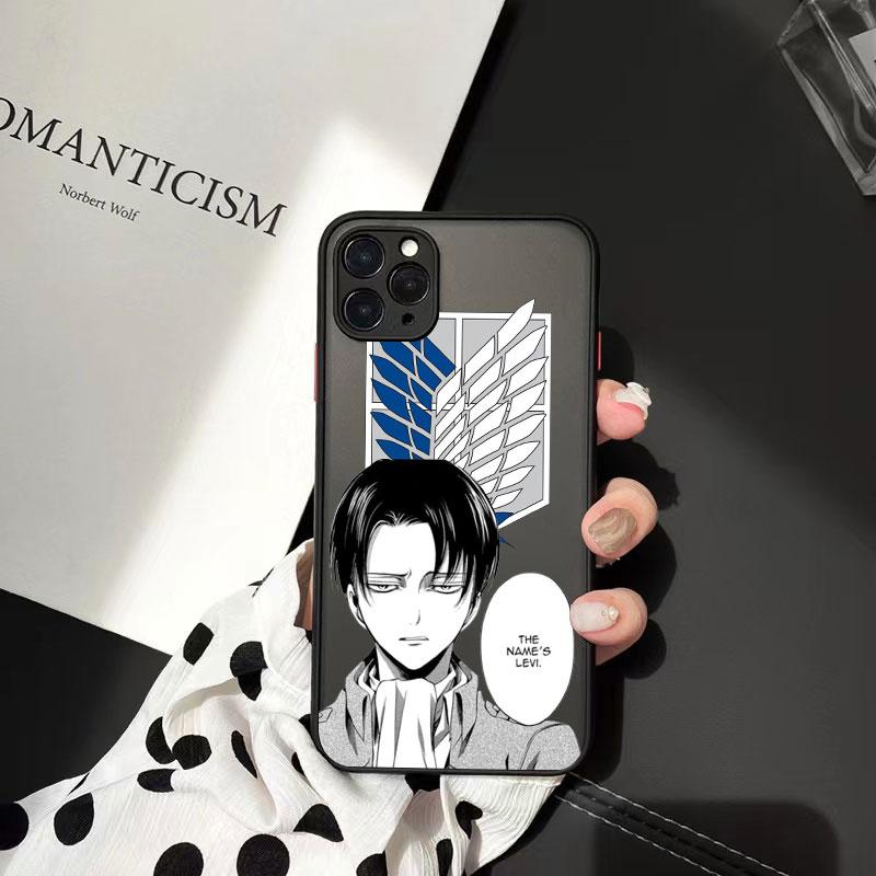 

Чохли для телефонів Аніме Атака титанів для iphone 11 12 13 Pro Max 6s 7 8 Plus X XS MAX XR Розкішна жорстка матова задня протиударна кришка iPhone XR
