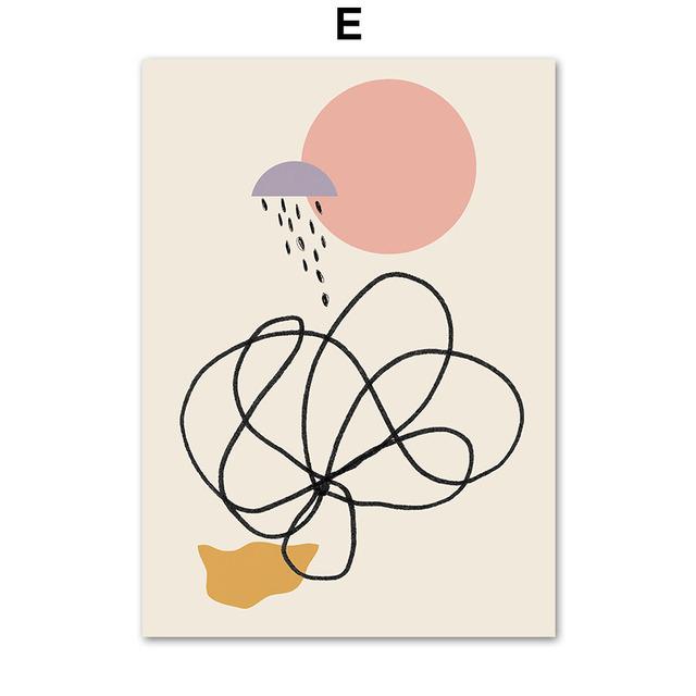 Abstract Matisse Girl Vase Coral Leaf Sun Wall Art Canvas Painting Nordic Posters And Prints Wall Pictures For Living Room Decor