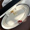 Exquisite High-Gloss Imitation Pearl & Pigeon Blood Red Carnelian Collarbone Necklace
