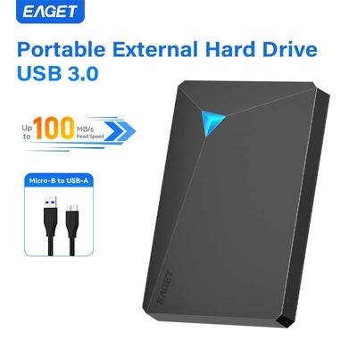 EAGET Przenośny zewnętrzny dysk twardy HDD — ultraprzenośne rozwiązanie pamięci masowej o ogromnej pojemności USB 3.0 dla komputerów PC, Mac, PlayStation