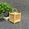 Natural Bamboo Products Encrypted Grasshopper Cage Retro Handmade Single Grid