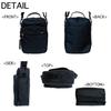 Mini Vertical Shoulder Bag with Multiple A5 Durable Ripstop Wallet Gadget Slim Design Men's Pockets, Size, Gusseted, Nylon, Holder, Compartment,