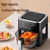 Intelligente Sprachsteuerung Heißluftfritteuse mit großem Fassungsvermögen und Glasfenster – Multifunktionaler Ofen für Pommes frites