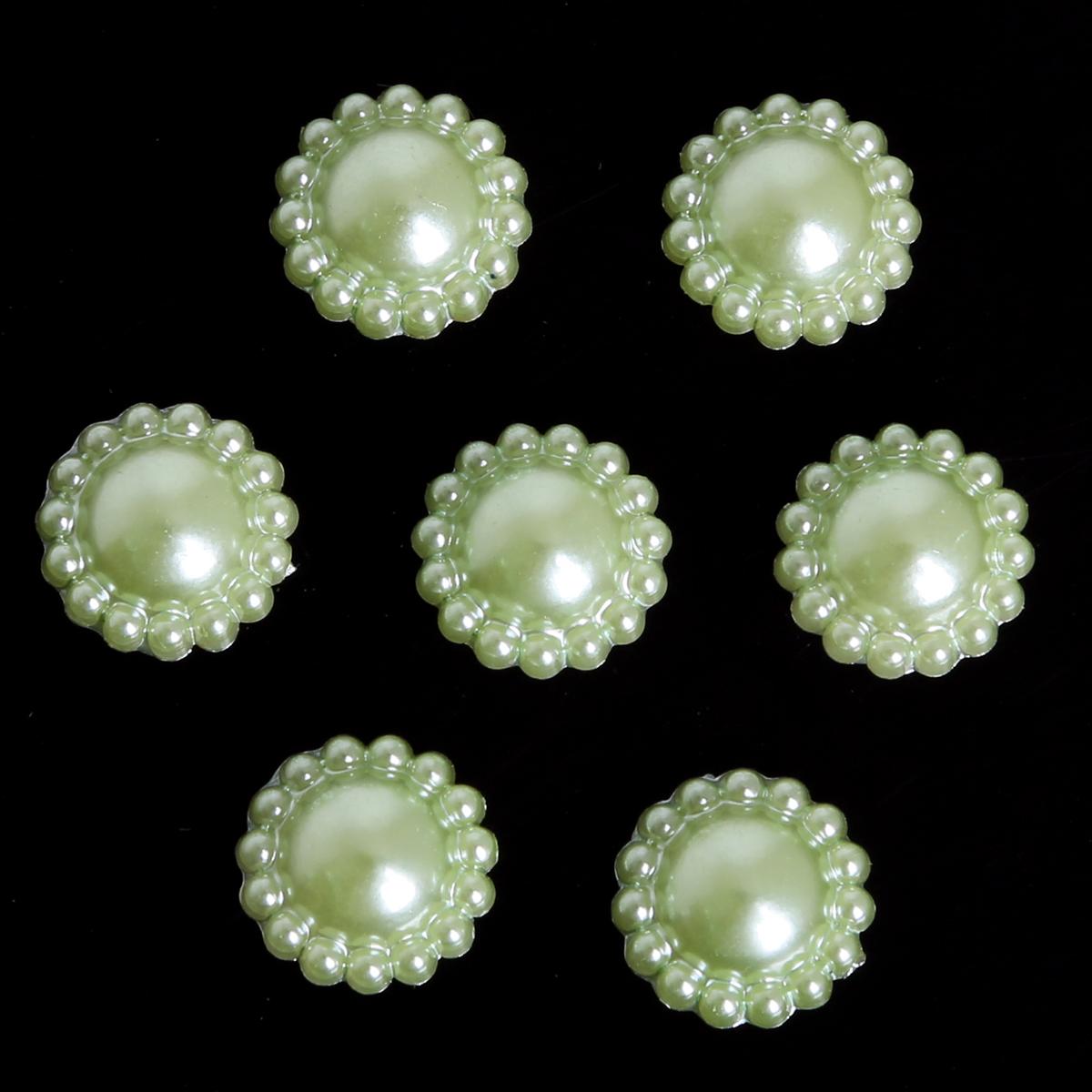 

50 шт./пакет 12 мм красочные кружевные полукруглые плоские бисерные украшения «сделай сам», аксессуары ручной работы 12mm 50pcs/bag