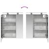 Bathroom Mirror Cabinet with Shelf Concrete Grey 60 x 14.5 x 70 cm