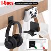 1-5PCS Universal Headphone Stand Adhensive Plastic Wall Mount Hanger Under Desk Headset Rack Holder Support for Gaming Earphone