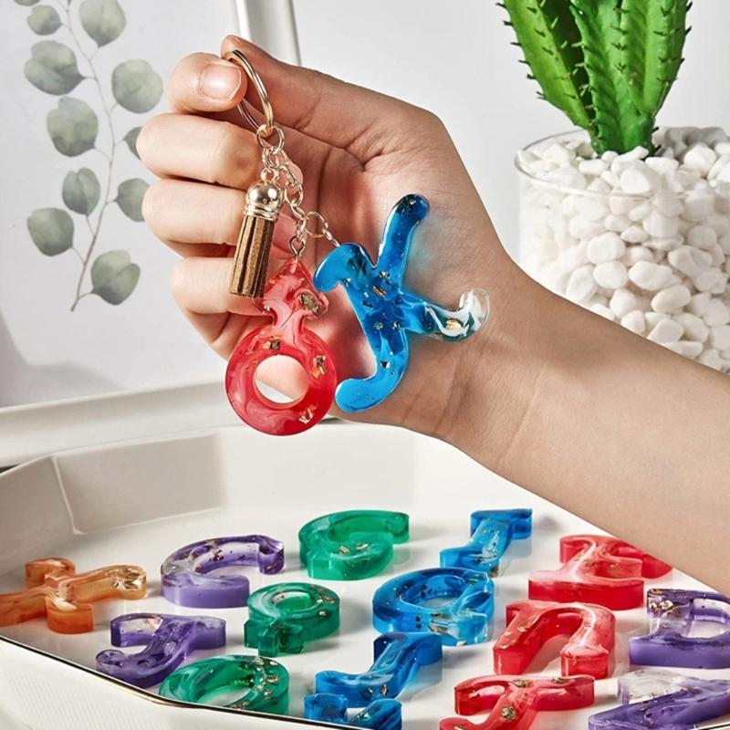 3D Letters Symbol Silicone Molds Epoxy Resin Casting Mold DIY Craft Keychain Polymer Clay Mold Handmade Jewelry Tool
