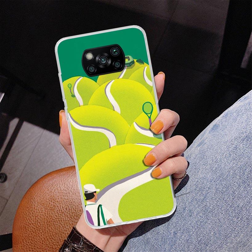 Tennis Sport Phnoe Case for Xiaomi Poco X5 X6 X7 Pro X4 Gt F7 Ultra M8 M7 Redmi 15C 15 13C 13 12C 12 Unique Cover Coque Poco X7