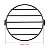 7.09INCH Motorcycle Headlight Grille Cover - Retro Round Metal Guard for LED Headlamp Black Aluminum