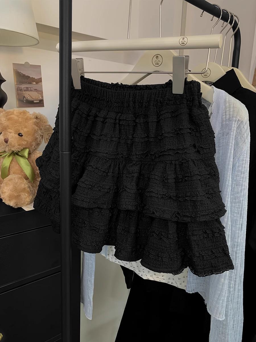 

Women s Summer Ballet-Style White Dress: Petite High-Waist Slimming A-Line Midi/Short Skirt 4XL чёрный