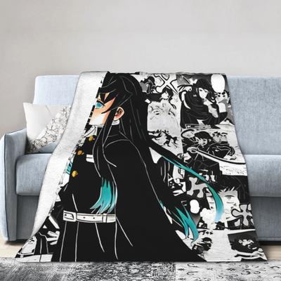 Muichiro Tokito Decken Fleece Textil Dekor Multifunktionale Leichte Überwurfdecken für Bett Reise Bettwäsche Überwürfe