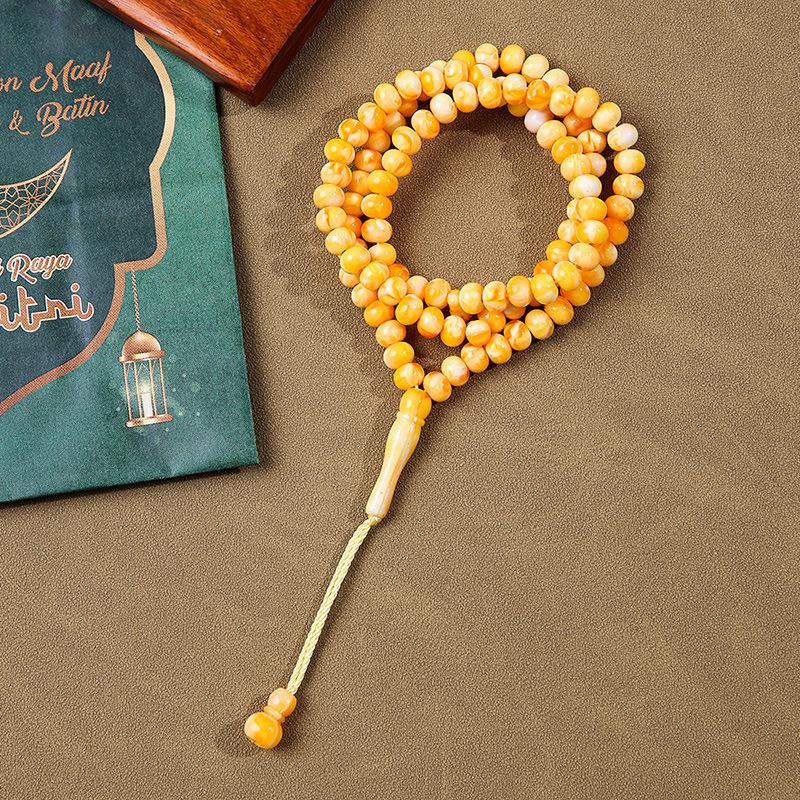 Arab Tasbih 99 Bead Rosary: Middle Eastern Muslim Prayer Beads Bracelet