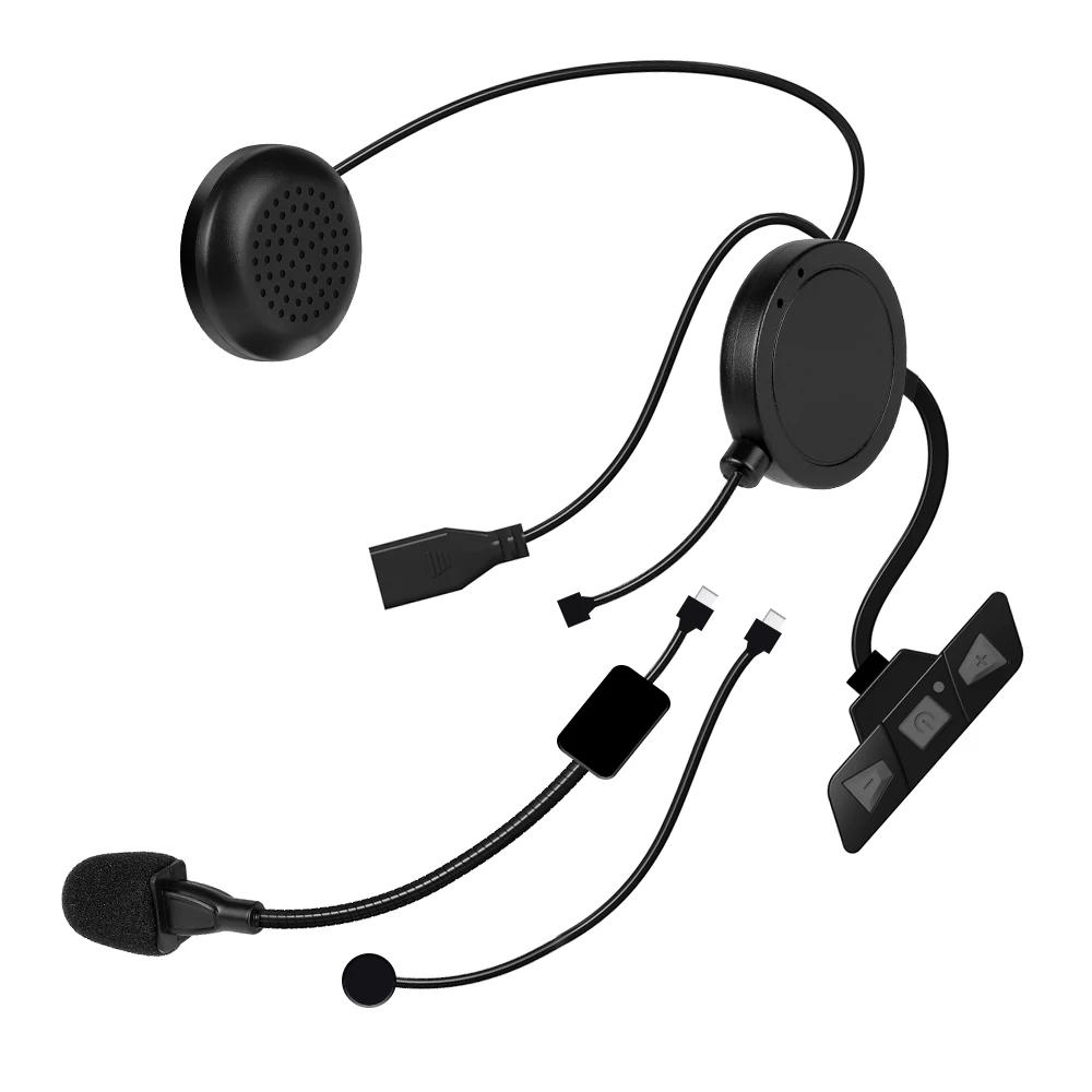 Motorcycle Helmet Headset Bluetooth 5.2 Earphone Wireless Handsfree Stereo Music Player with Mic Noise Reduction Headphone for Rider