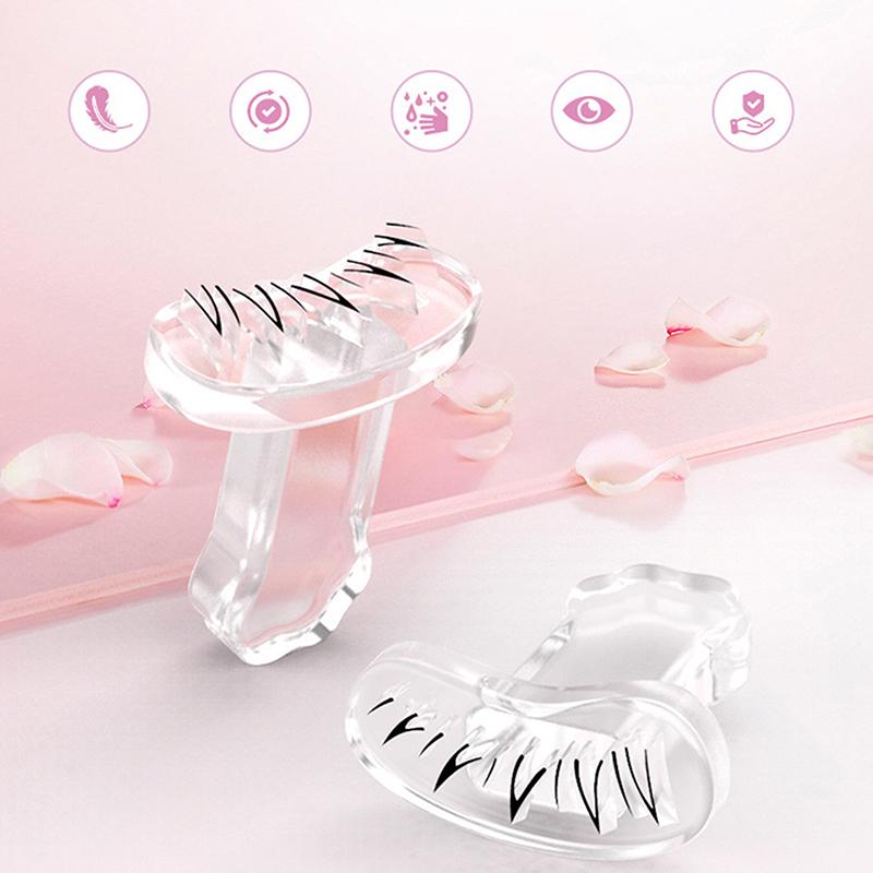 Lower Eyelash Stamp Stencil With Handle Profession Lazy Make Up Under Eyelash Silicone Template False Eyelash Print Tool