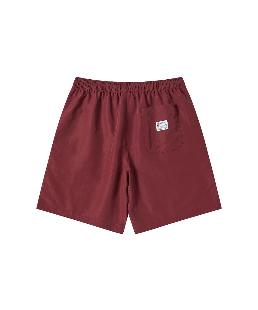 Beokis Bucket Nylon Shorts [Wine]