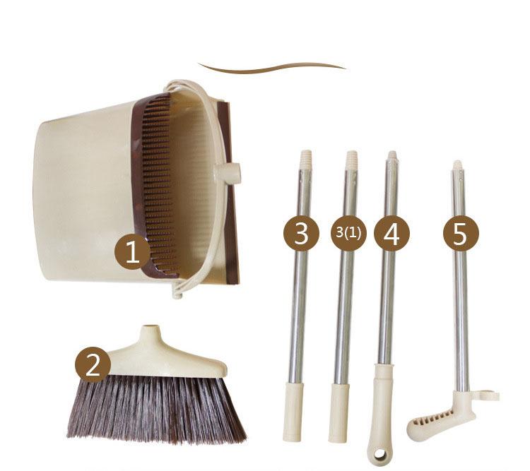 Buy Foldable Broom Set Household Sleeve Broom Extension Broom 4 Rows of