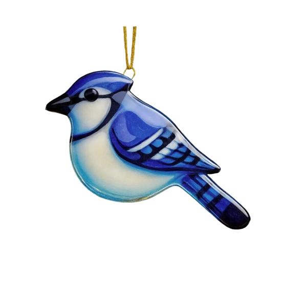 Christmas Birds Ornament Plastic Hummingbird Robin Owl Blue Jay Kingfisher Xmas Tree Hanging Ornaments Memorial Gifts for Bird Lovers Nature