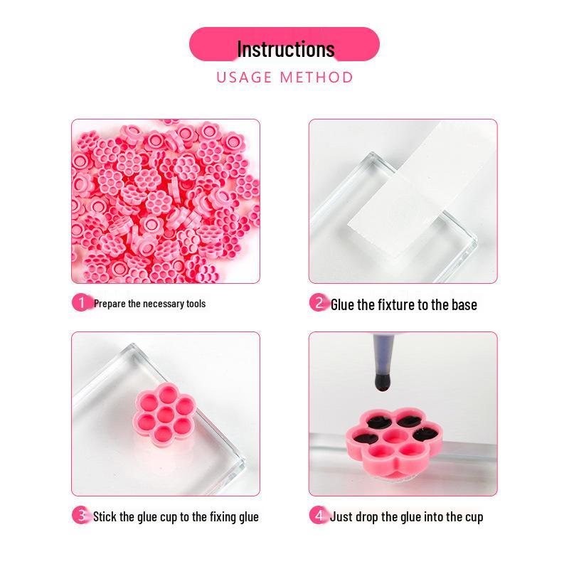 Pflaumenblüten Wimpernverlängerungskleberbecher - 100 Stück