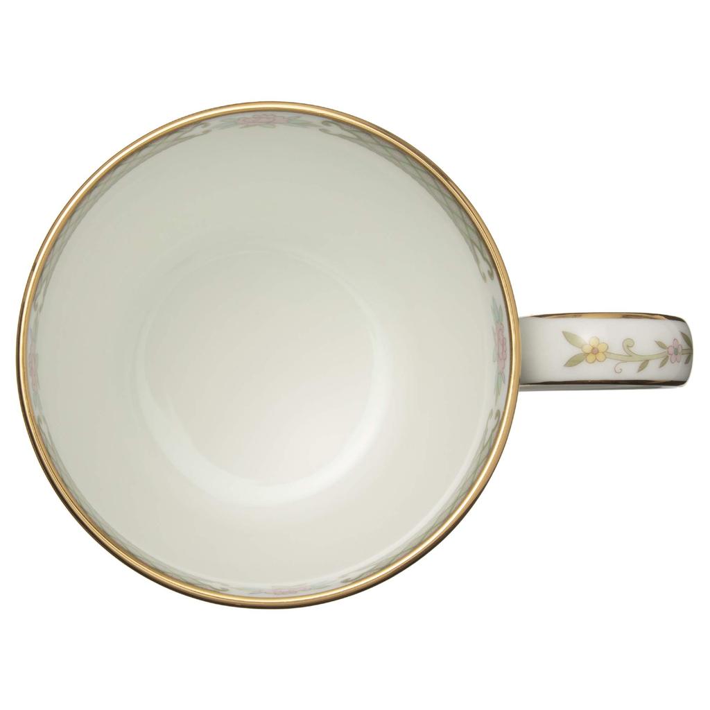 Noritake Mug & Plate (Color-Changing Pair Set) Mug: 285cc, Plate: 22cm, Yoshino: 2 Mugs, 2 Plates, Green and Pink Bone China, M1009/9983-57