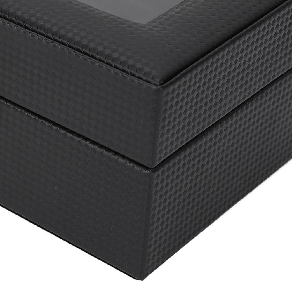 Black Watch Box Carbon Fiber Watch Display Elegant Watch Organizer  Jewelry Display