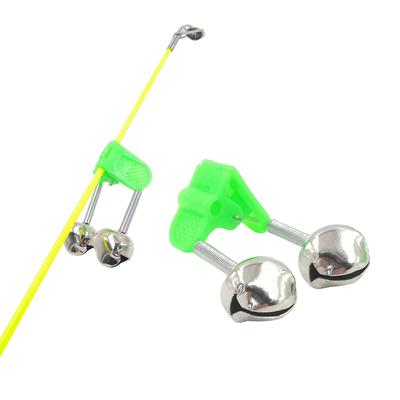 5/10Pcs Fishing Bite Alarms Fishing Rod Bell Rod Clamp Tip Clip Bells Ring Green ABS Fishing Accessory Outdoor Metal