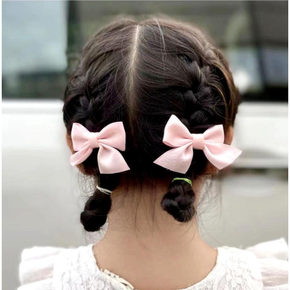 2 Pcs Bow Hair Clip Elegant Flower Hair Clips For Kids Ladies Set Hairpin Hair Accessories Korean Style Bair Accessories