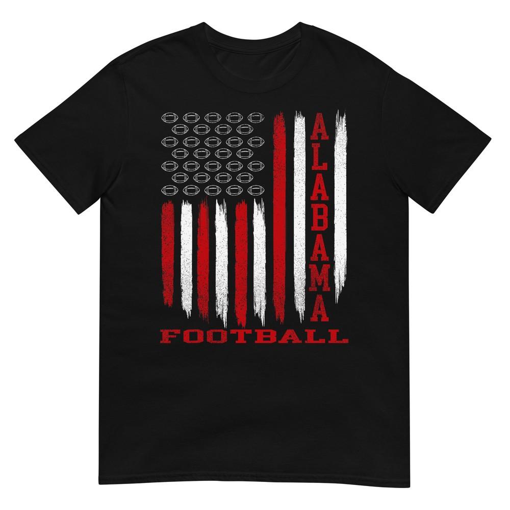 Патриотическая футболка с флагом США и символикой футбольного сезона Алабамы L