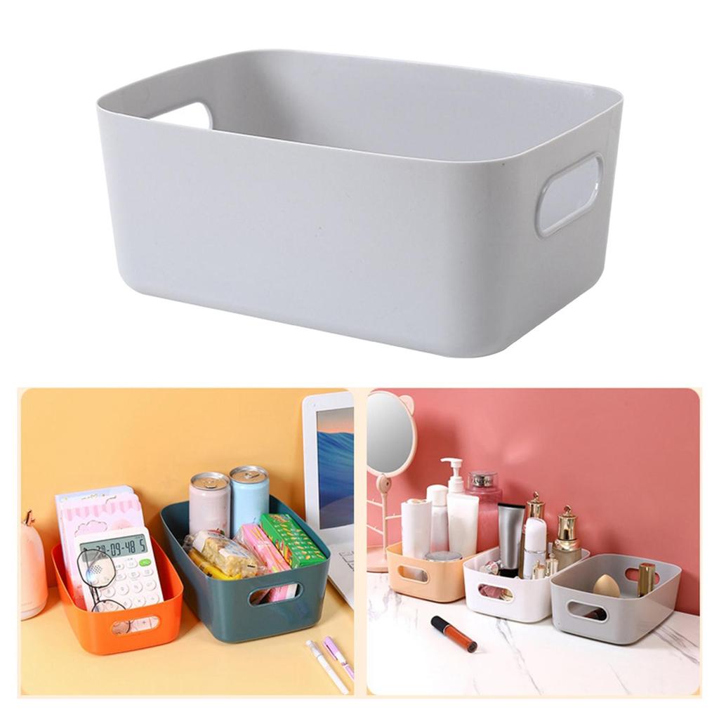 Desktop Storage Basket Stackable Vanity Bin for Home Closet Bathroom M