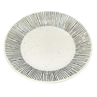Mino Ware Plate, Large Plate, Approx. 19cm, Dishwasher Safe, Microwave Safe, Wire, White, Made In Japan 132-0416