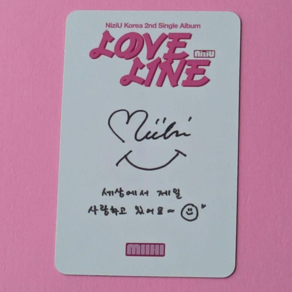 [USED] Miihi NiziU LOVE LINE Pre-recorded Sanoku Trading Card