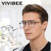 Pilot Blue Light Blocking Glasses Metal Men Computer Lenses Retro Aviation Anti Ray Women Double Bridge Gaming Eyeglasses