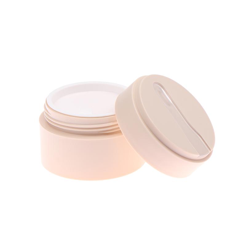 100G Empty Face Cream Jar With Spoon Frosted Plastic Lotion Bottle Mask Jar Cosmetic Packaging Container