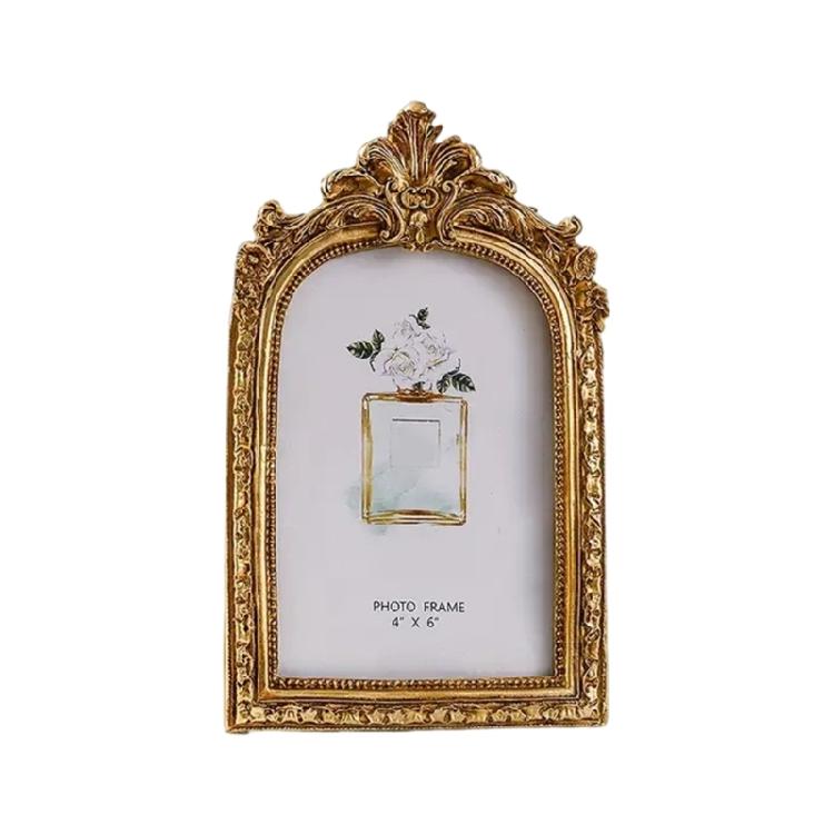 

Sophisticated Carved Resins Photo Frame In Elegant Arched Shape Suitable For Various Interior Styles 6 inch