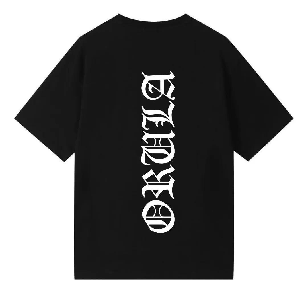 

BLINKO Vertical Gothic Old English Font Vintage T-Shirt, Unisex Streetwear Punk Tee, 100% Cotton Casual Short Sleeve Top 4XL