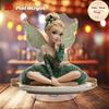 2D Flat Rotatable Acrylic Tabletop Ornament Fairy Figurine On Exquisite Plate With 360 Degree Rotating Base