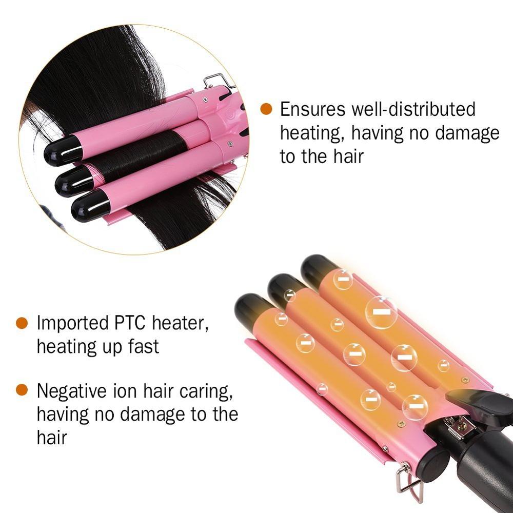 Electric Curling Stick Egg Roll Water Ripple Perm Three-tube Curling Iron Wave Waver Styling Tools Hair Styler Wand